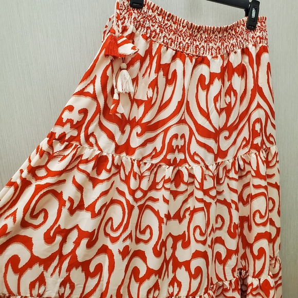 NWT Boho Skirt Calypso St Barth Tropical Long Flowy M - Picture 7 of 12